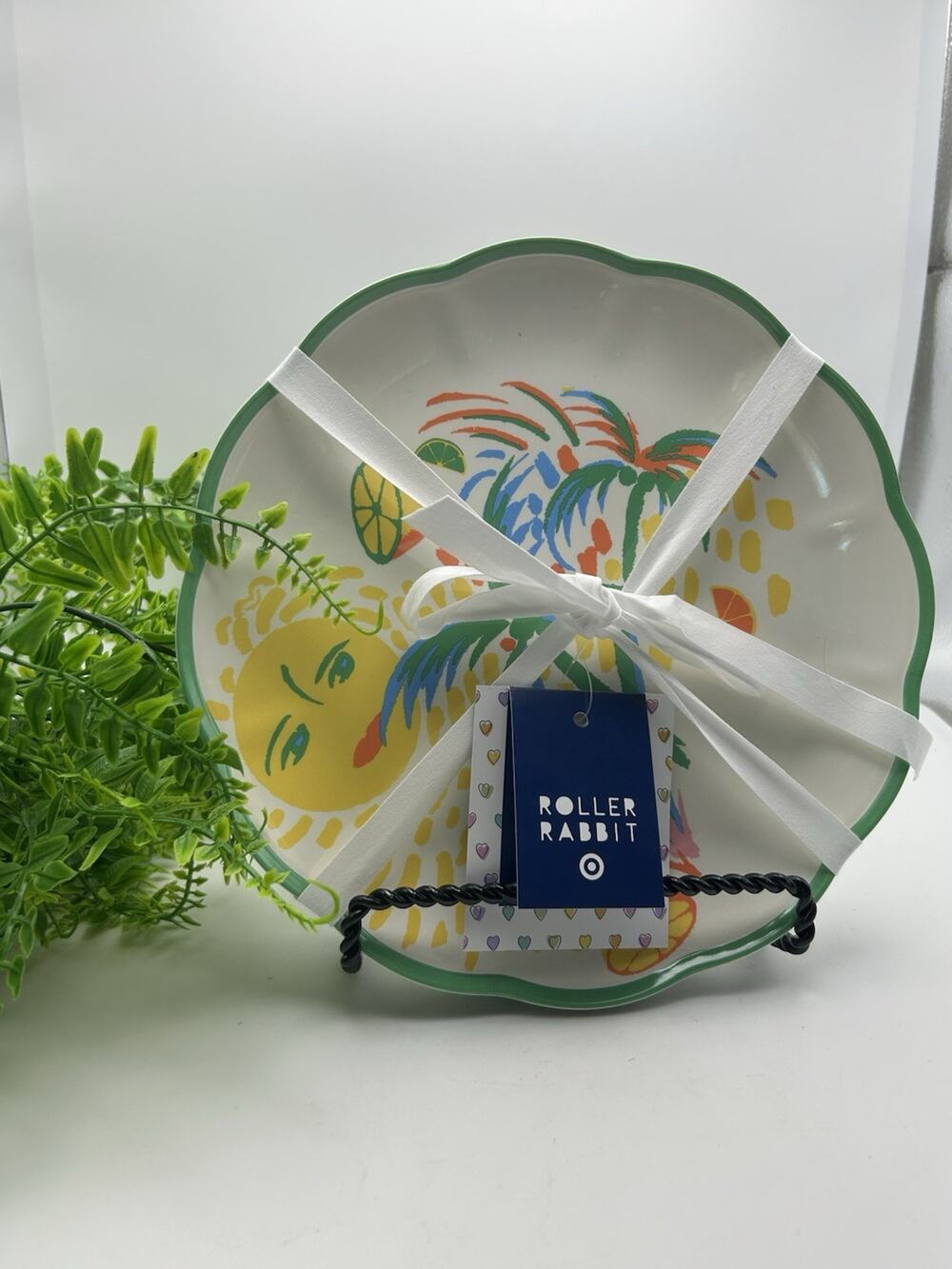 Target x ROLLER RABBIT Melamine 9” Salad Plates Dishwasher Safe ~ NEW